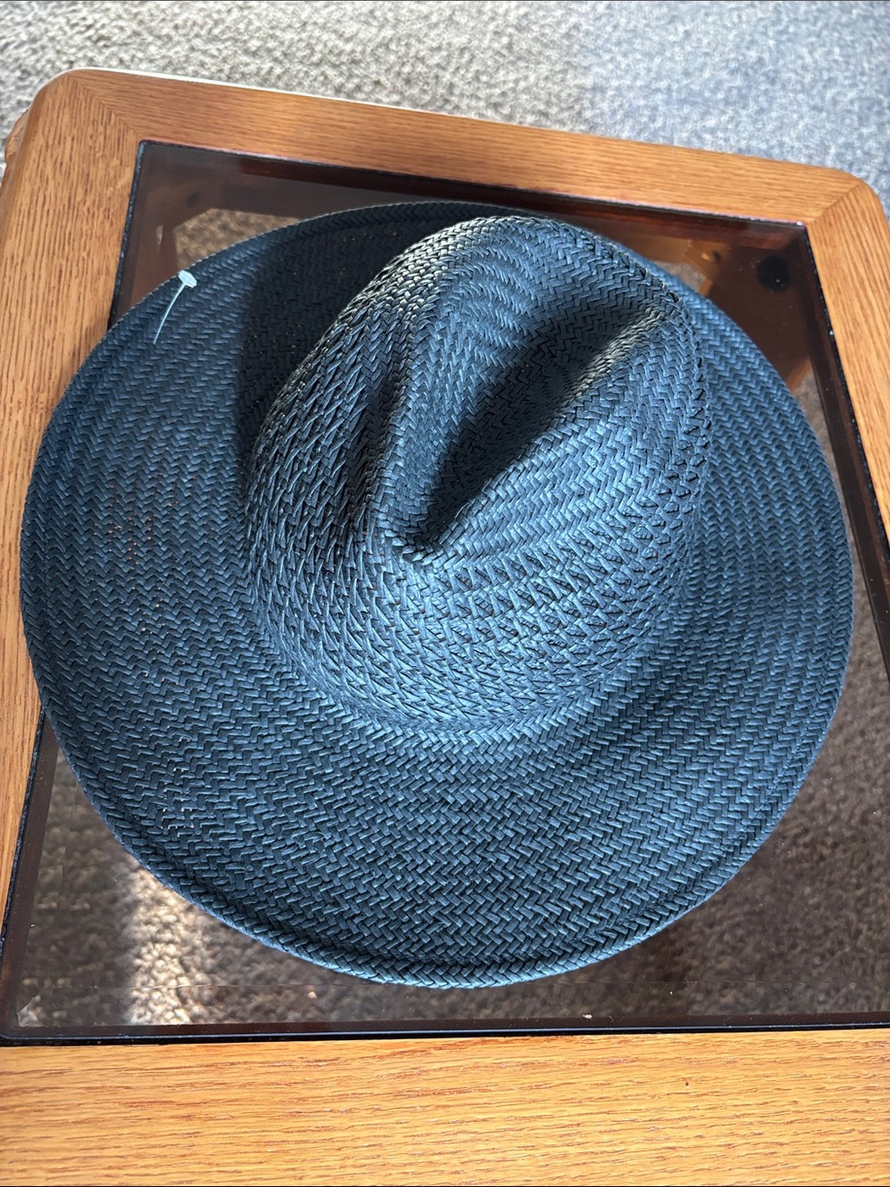 Hat Attack Black Woven Sun Hat
